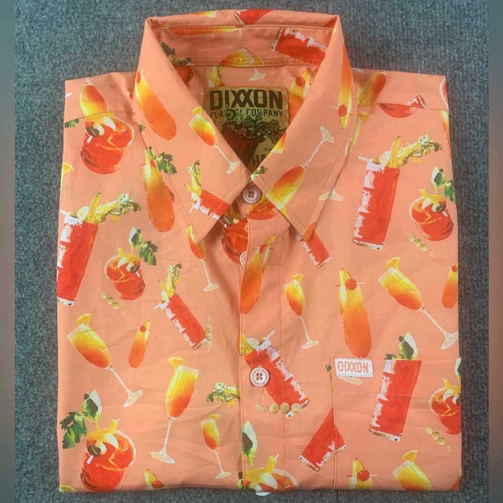 Dixon The Flannel Company The Hang Over Men Short Sleeve Shirt Size L Multicolor